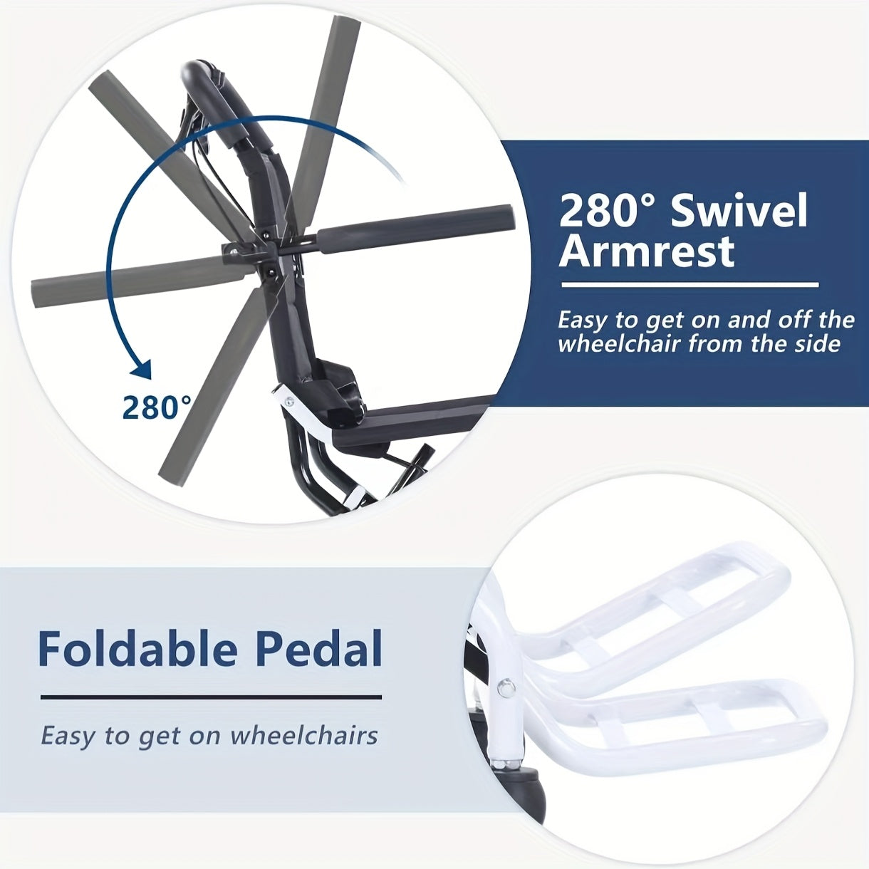 Ultra-Light Folding Wheelchair - Portable Travel Walker with Hand Brakes