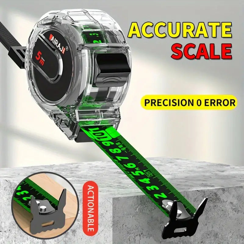 High-Precision Self-Locking Fluorescent Steel Tape Measure