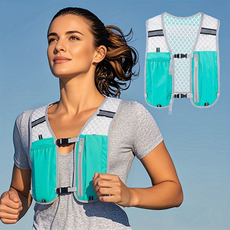Unisex Lightweight Sports Vest with Phone and Water Bottle Pockets