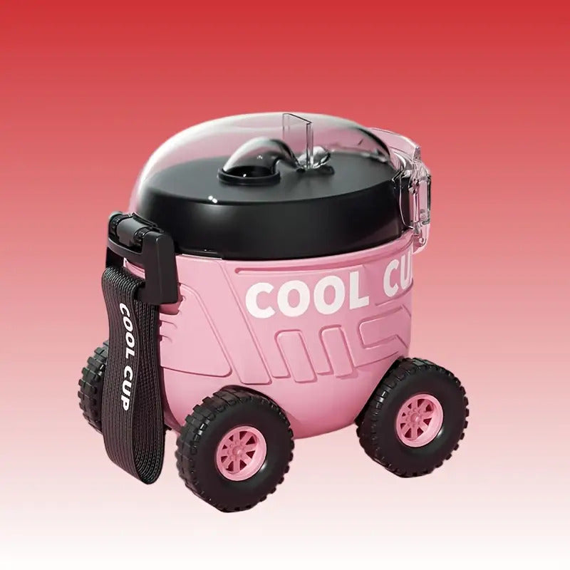 A New Type Of Cartoon Four-wheel Water Bottle