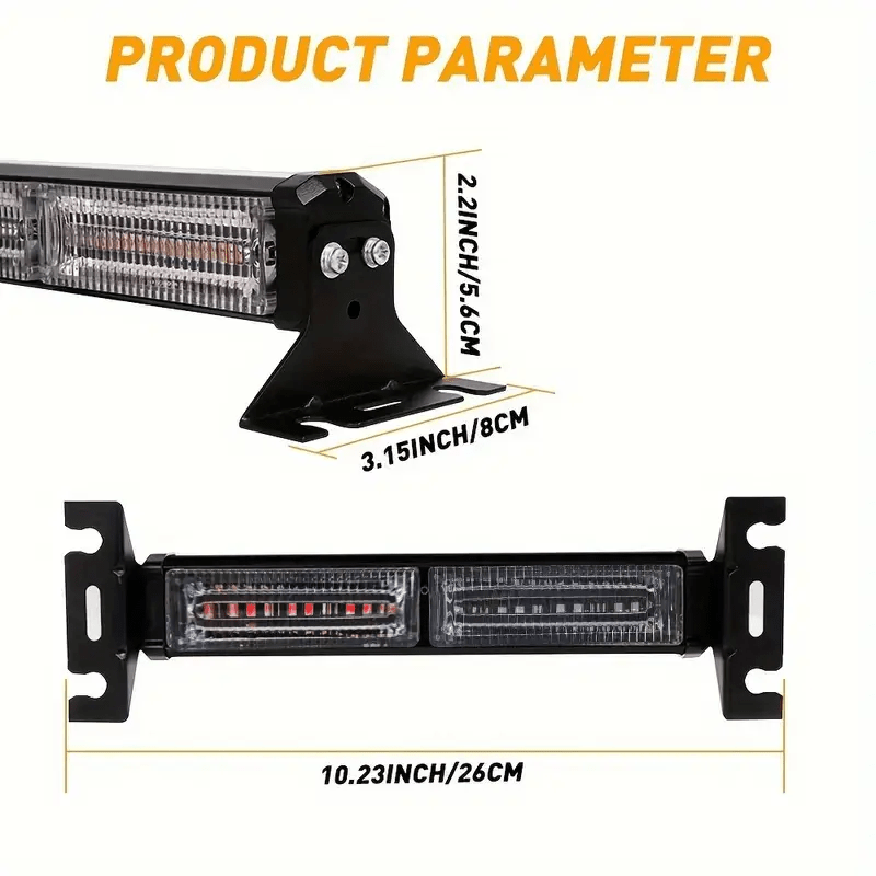 2in 1 Red Blue Car Grille LED Front/Rear Windshield Lamps