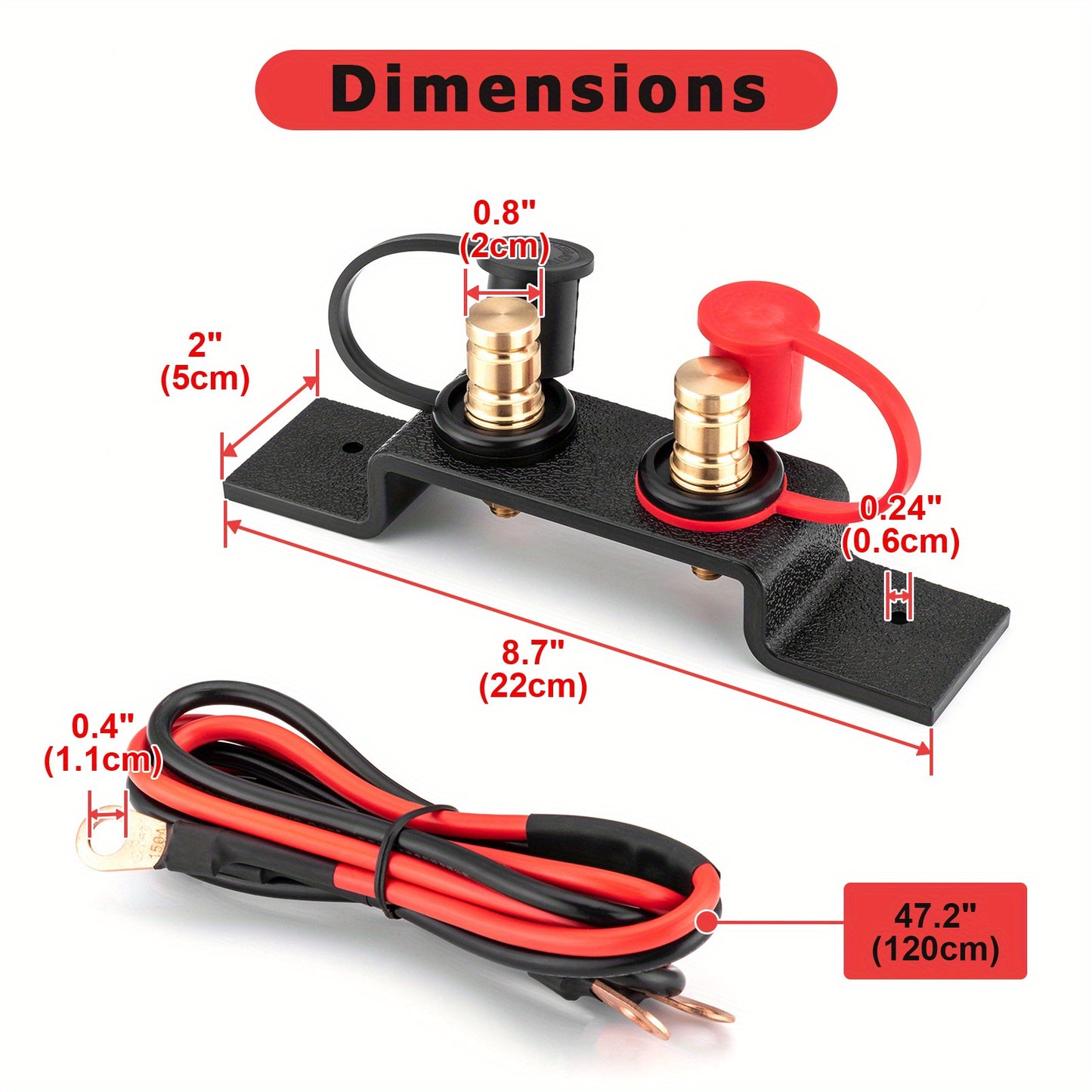 Universal Battery Jump Post/ Battery Terminals Relocation Kit