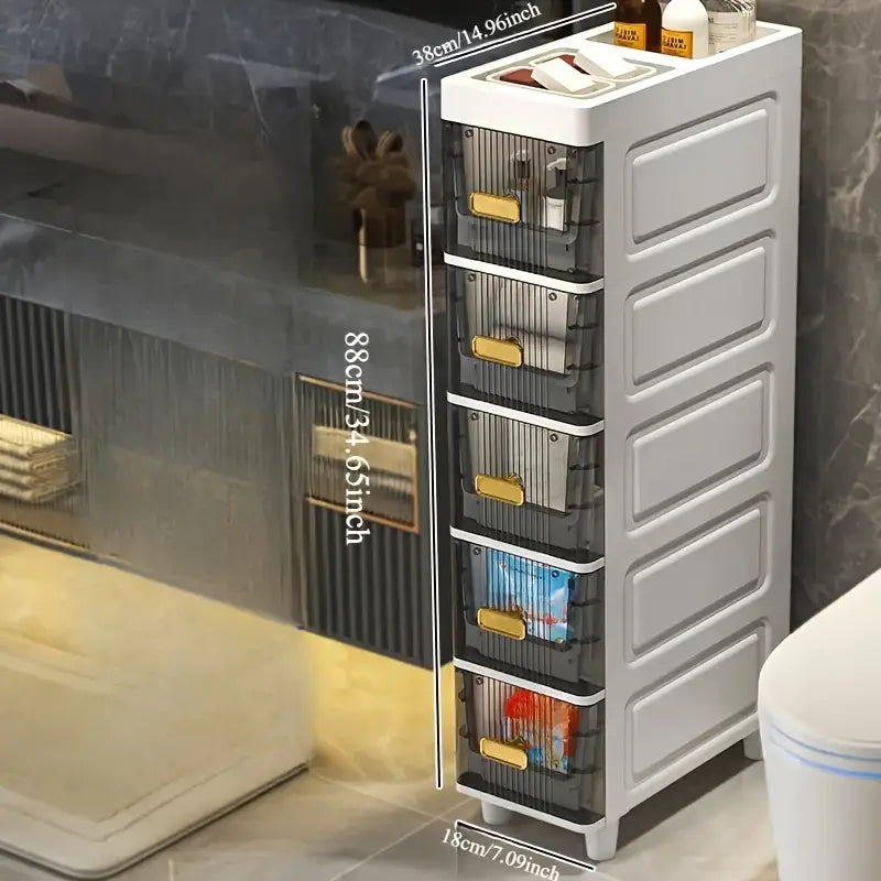 Storage Cabinet with Drawers - Stacking Plastic Organizer