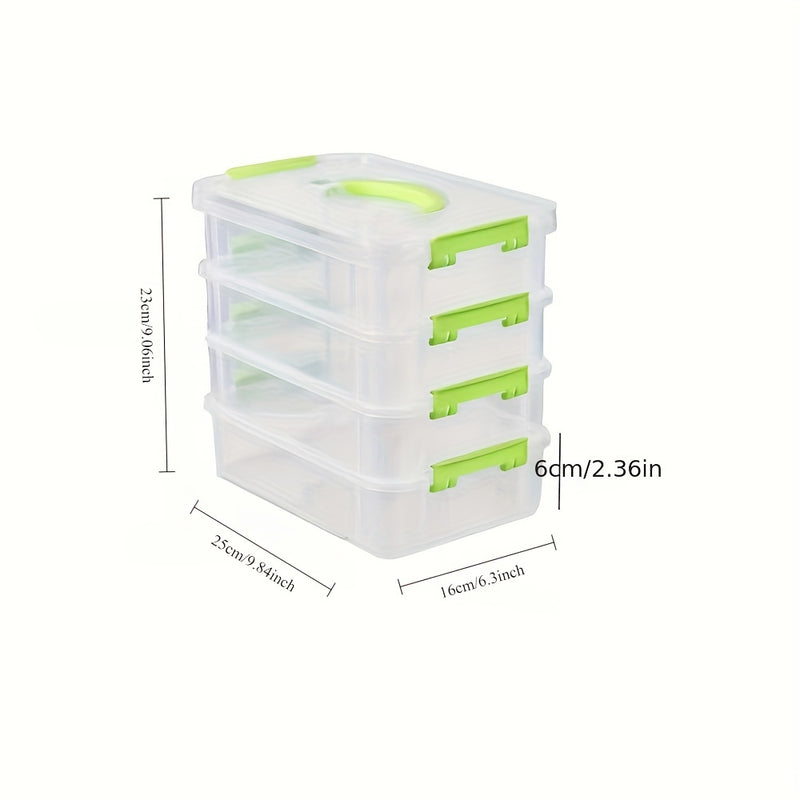 4-Layer Stackable Transparent Plastic Storage Box