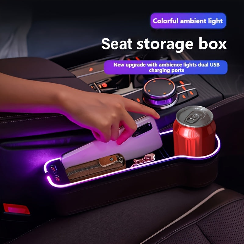 ABS Resin Car Seat Slot Storage Box with Mobile Phone Holder