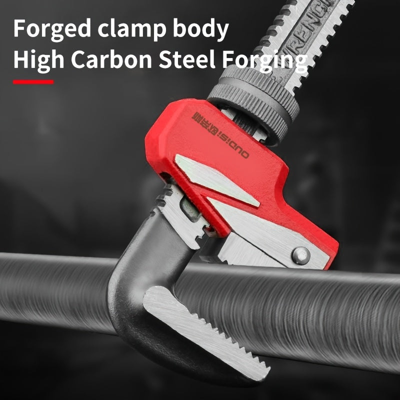 Heavy-Duty Adjustable F-Type Pipe Wrench - Large-Caliber Multi-Functional Tool