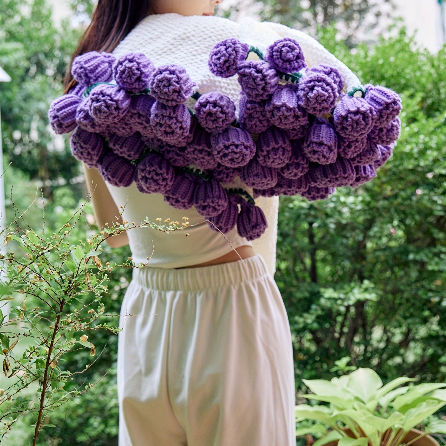 Soft French Style 1pc Rose Bouquet Throw Blanket