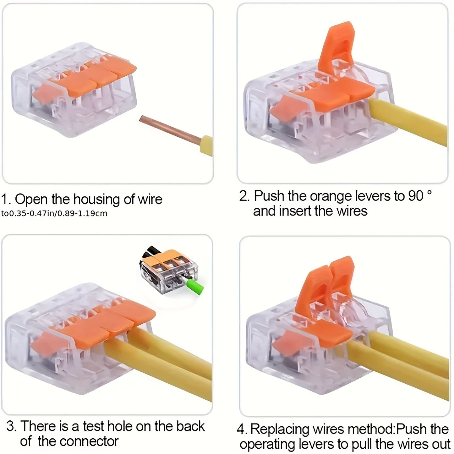 electrical quick connectors, lever wire connectors combination kit