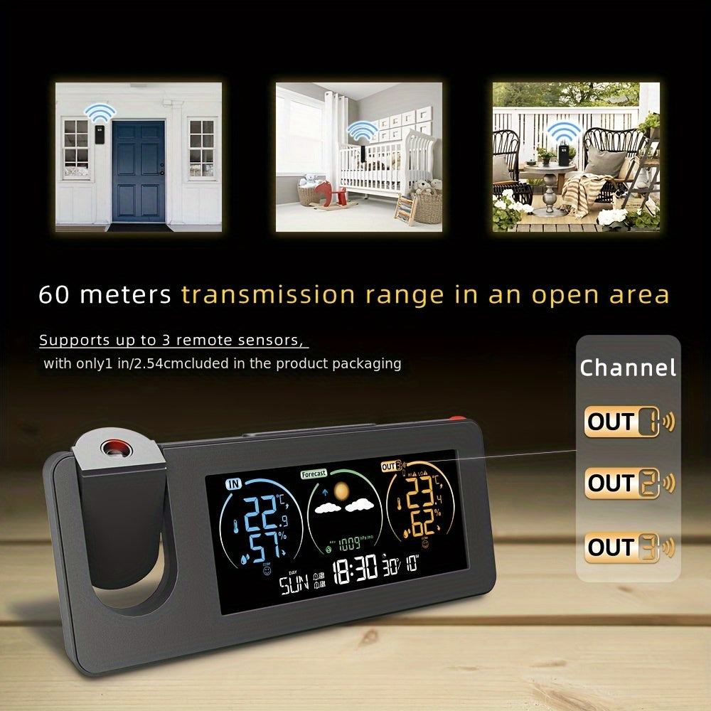 Multifunctional Electronic Projection Clock with Weather Station