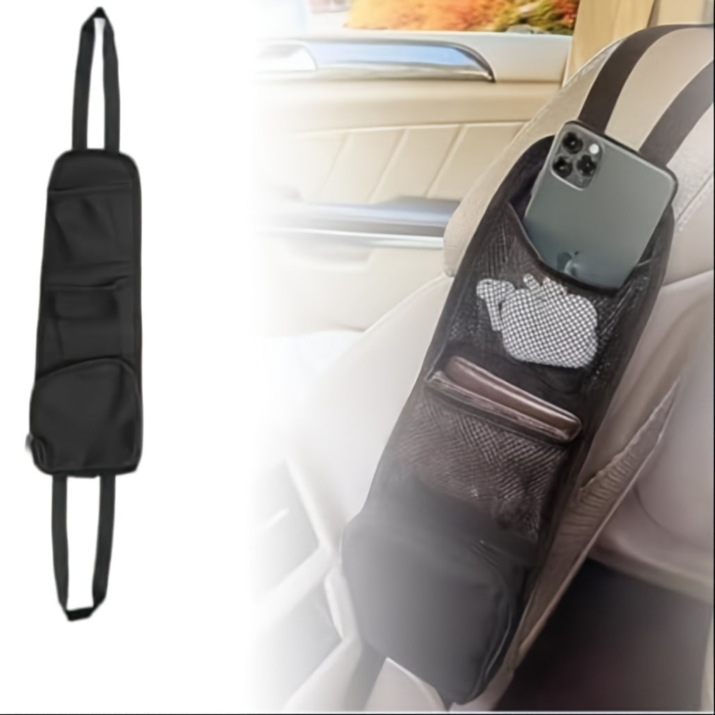 Black Multi-Pocket Car Seat Organizer