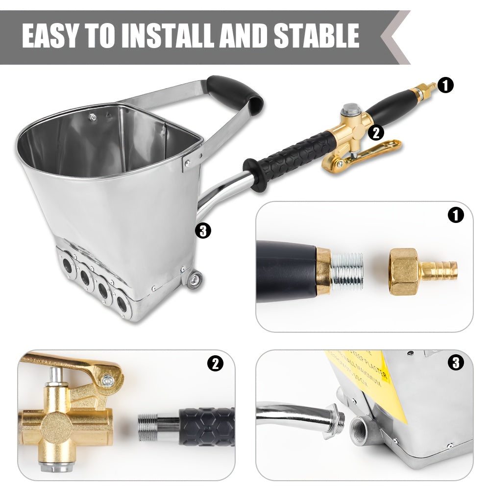 1 Set Professional 4-Hole Wall Cement Spray Gun