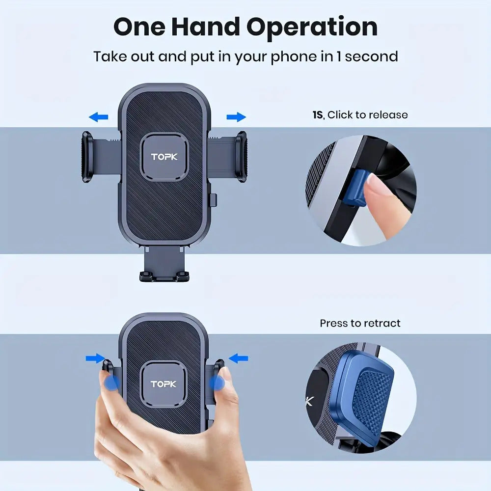 Enhanced Adjustable Cell Phone Holder for Car Dashboard