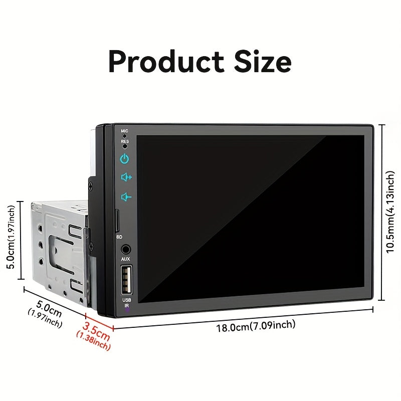 7-Inch Carplay Android Auto 1 Din Car Radio MP5 Player
