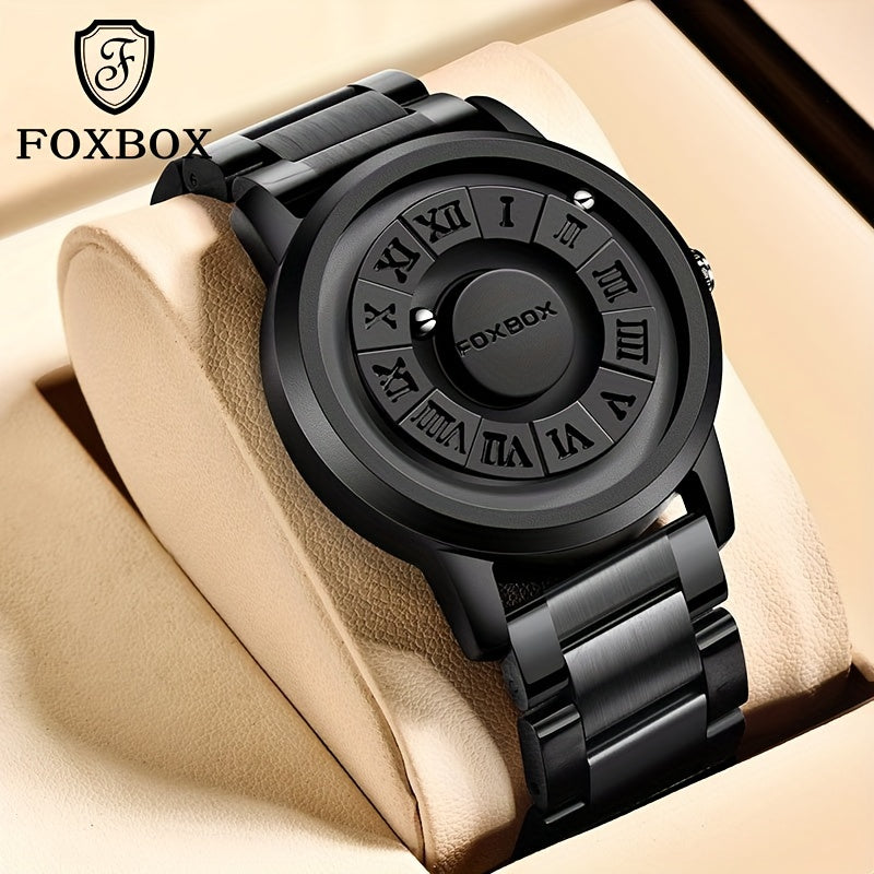 Fashion Men's Watch, Cool Dial Display Design WaterproofRotating Magnetic Bead Watch