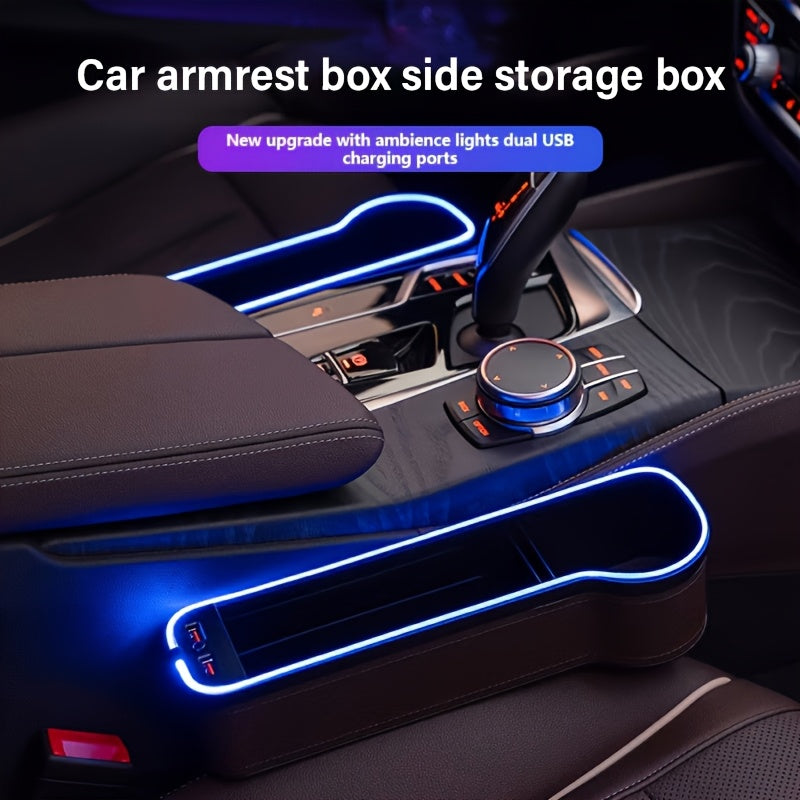 ABS Resin Car Seat Slot Storage Box with Mobile Phone Holder
