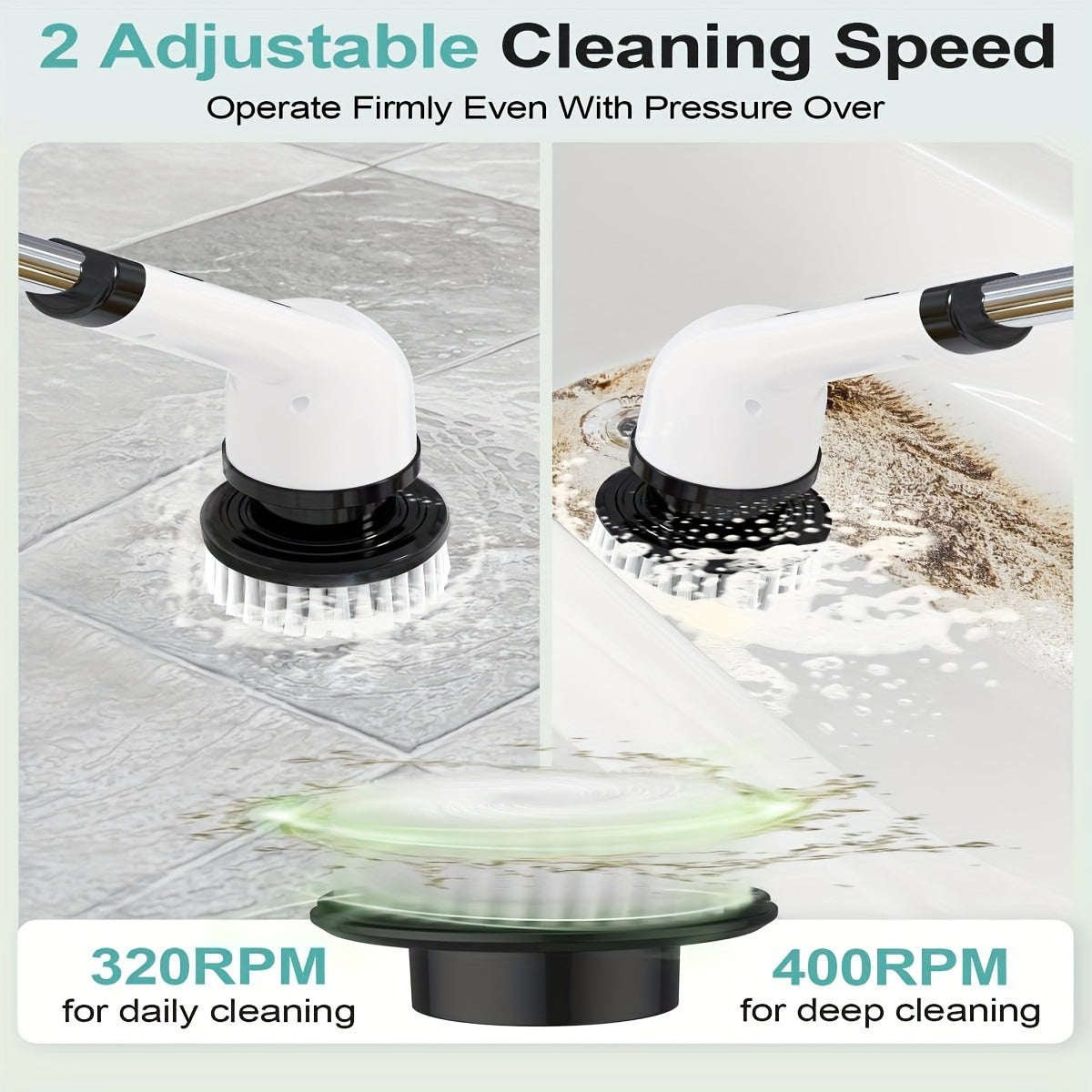 2H Power Dual Speed Cordless Electric Rotary Cleaner
