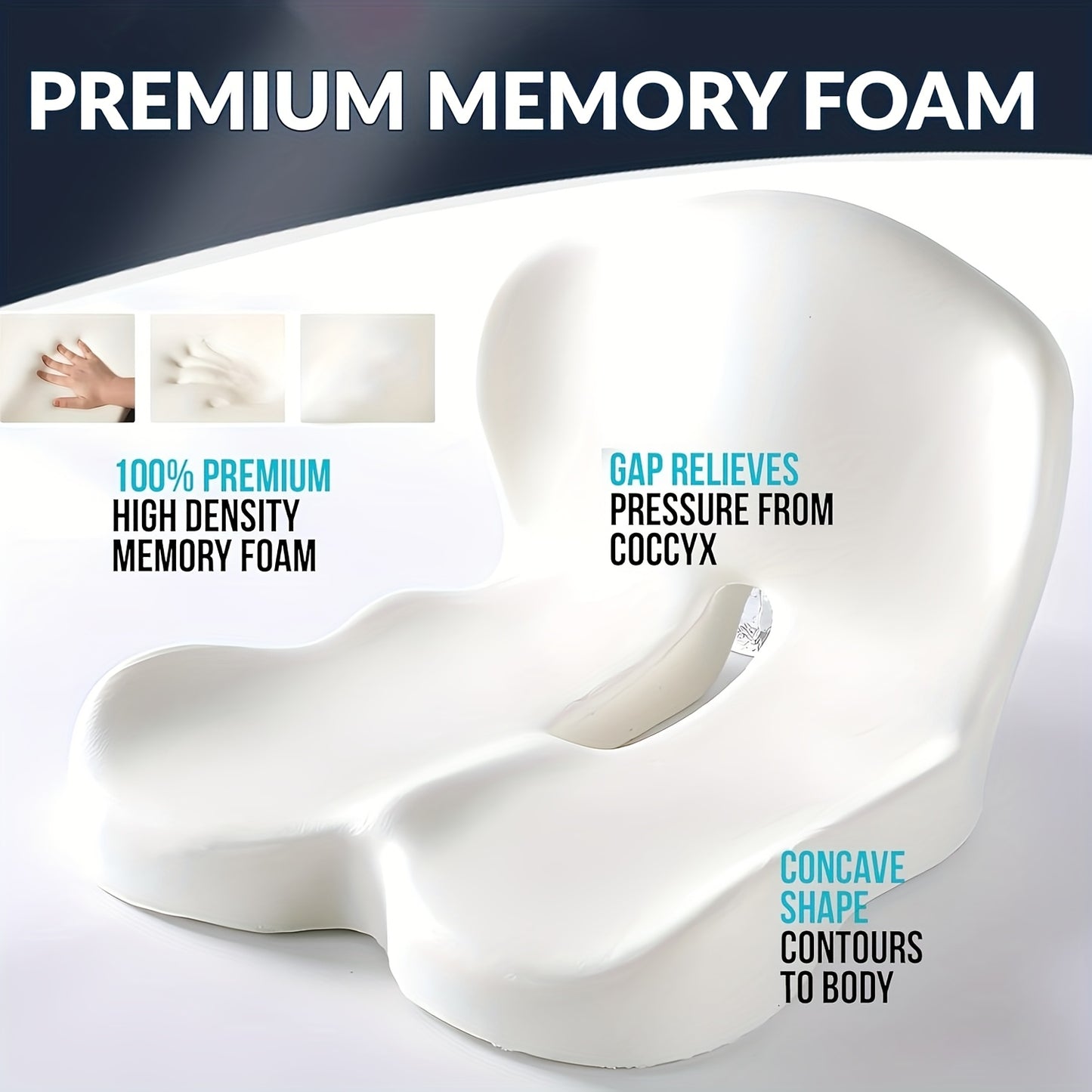 1pc Ergonomic Backrest Seat Cushion