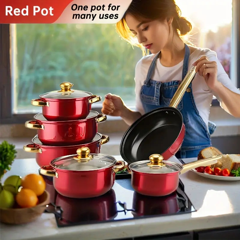 Stainless steel non-stick cookware set
