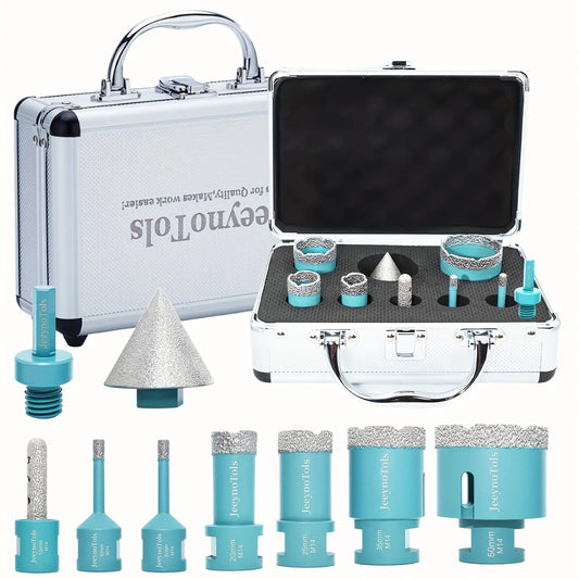 9pcs Diamond Tile Drill Bits Set