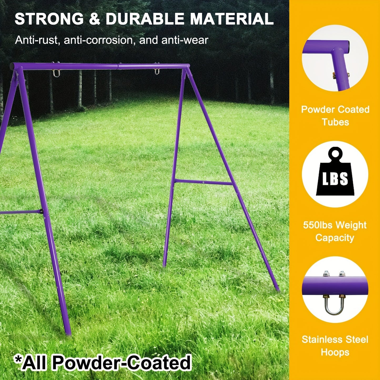 Swing Stand for Porch Outdoor Heavy Duty Swing Frame