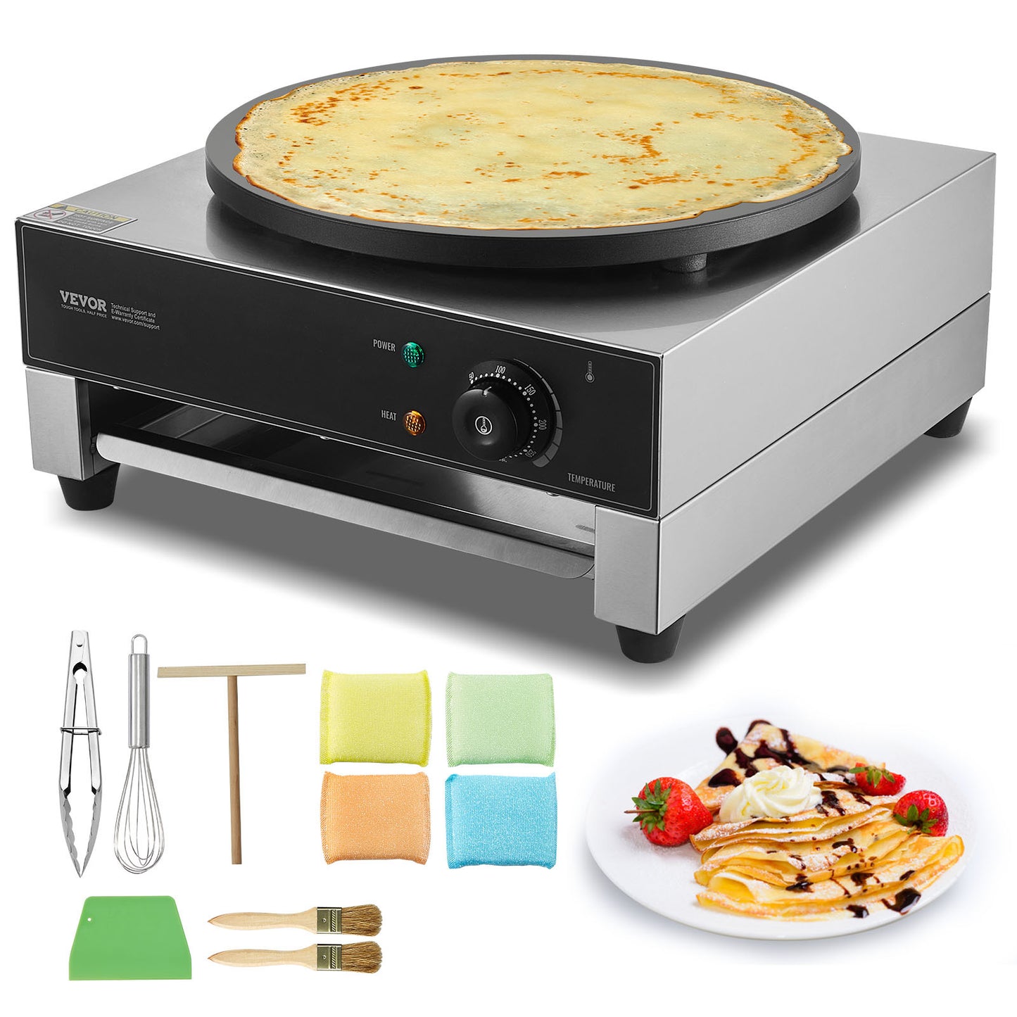 16-Inch Electric Crepe Maker Commercial Crepe Machine