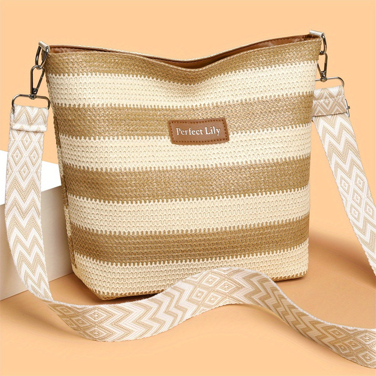 Women's Elegant Woven Crossbody Bag