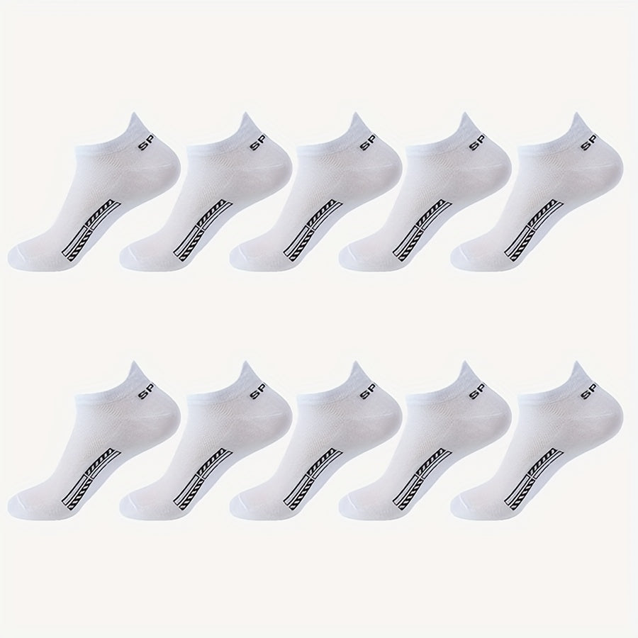 10 Pairs Of Unisex Cotton Blend Anti Odor