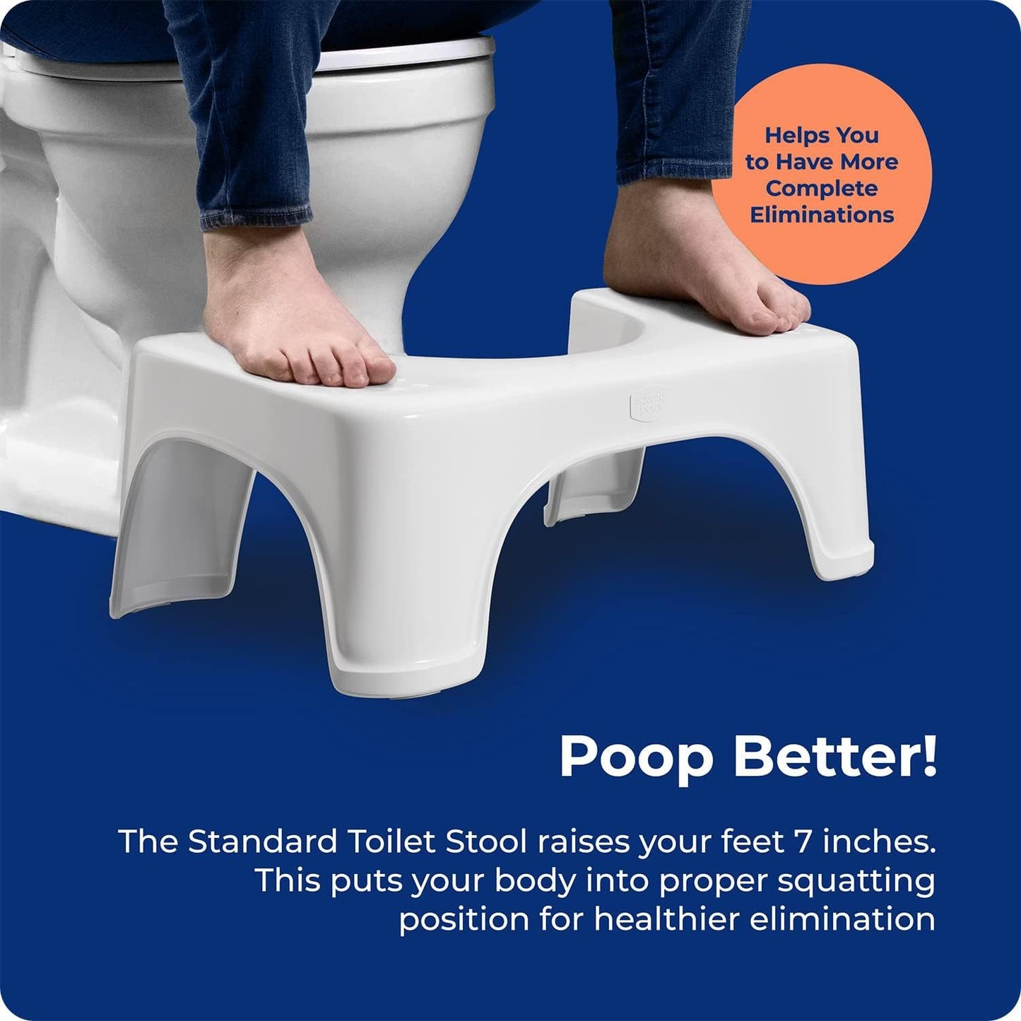 Squatty Potty Standard 7" Toilet Stool, White