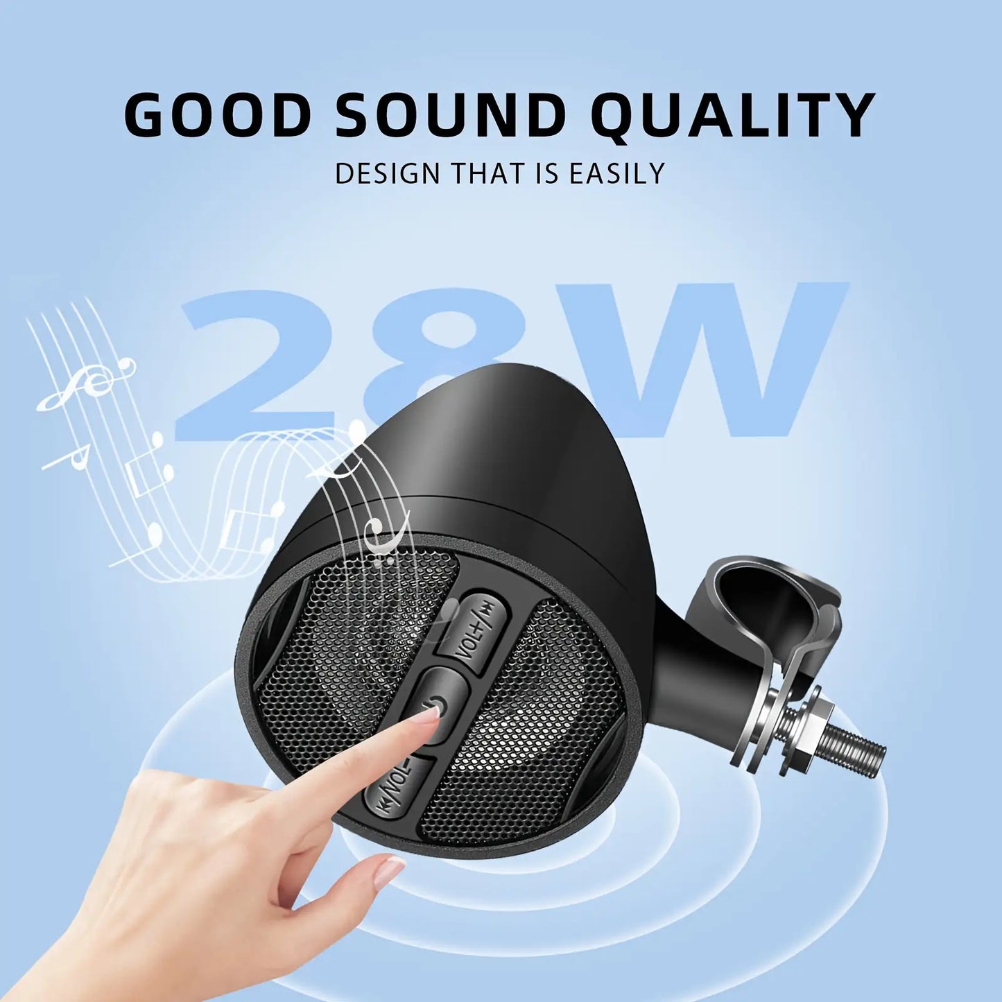 Wireless Motorcycle Audio Stereo Speaker
