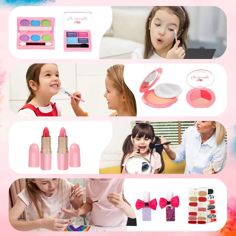 Princess Unicorn Makeup Kit for Girls - Deluxe Suitcase with Real Cosmetics