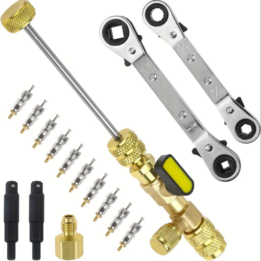 Valve Core Remover Installer Tool & Service Wrench Set