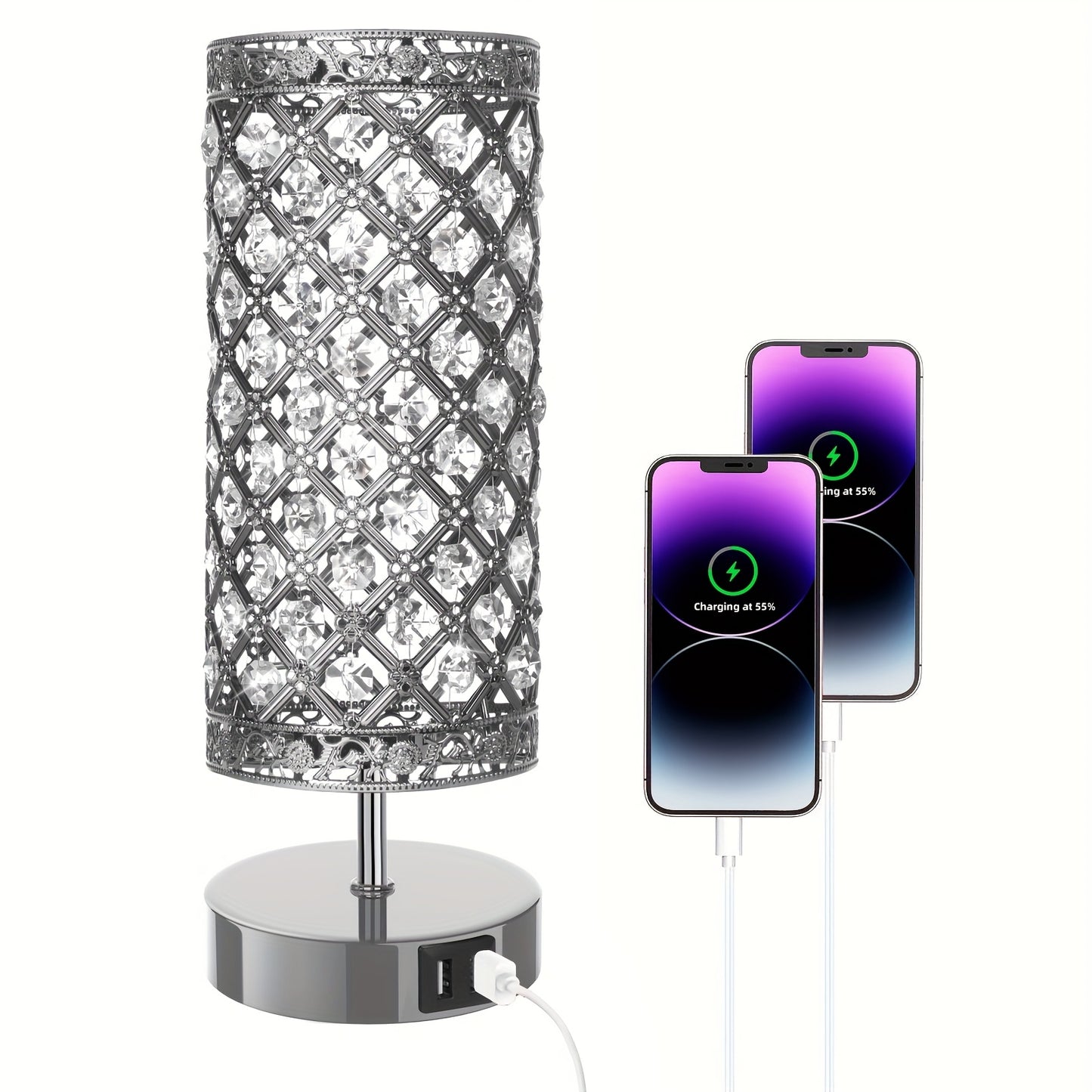 1 Pack Touch Control Crystal Table Lamp