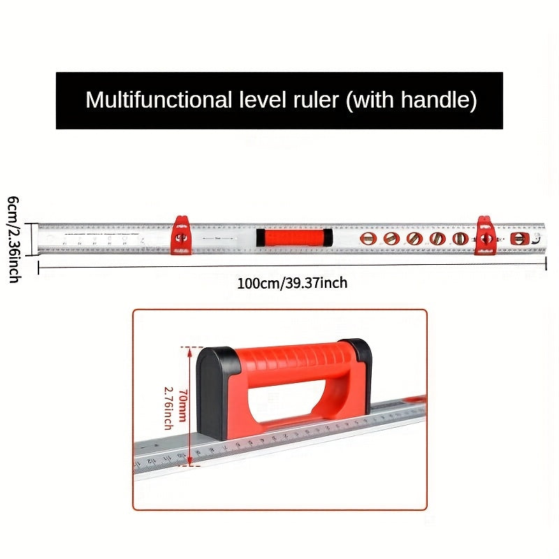 Dual-Angle Level with Red Clamps