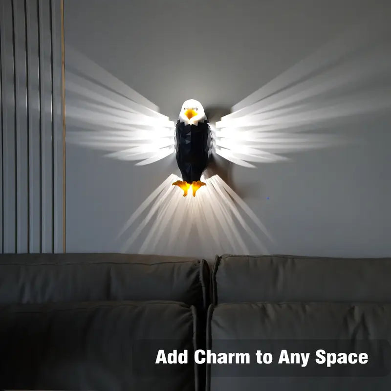 1pc Art Deco Bald Eagle LED Wall Light