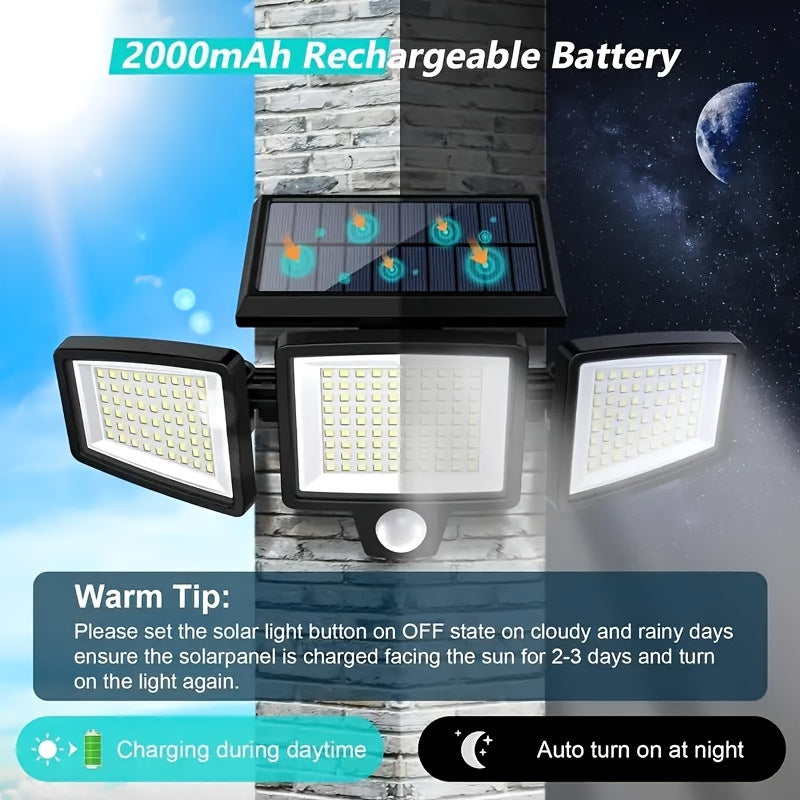 (1Pack)Solar Outdoor Light with Remote Control