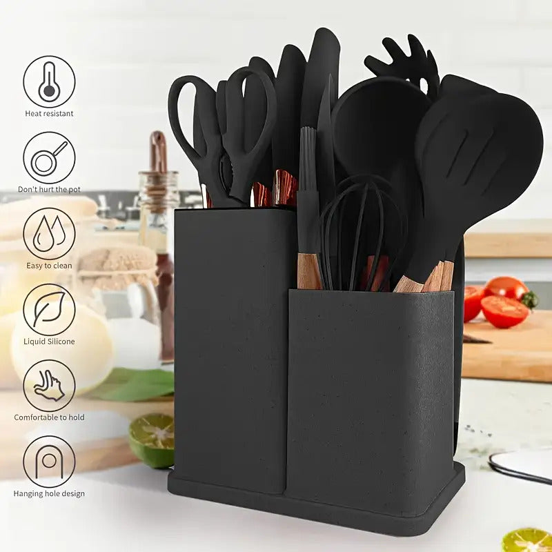 Bucket Silicone Kitchenware Set Of 19 Pieces