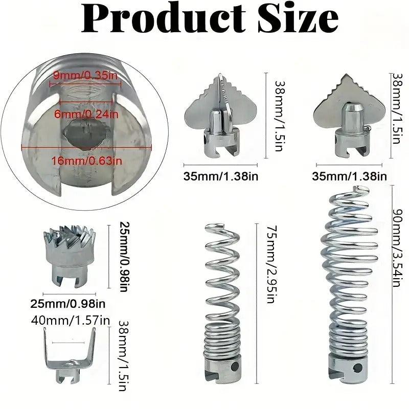 7 PCS 16mm Pipe Dredge Cutter Heads Set