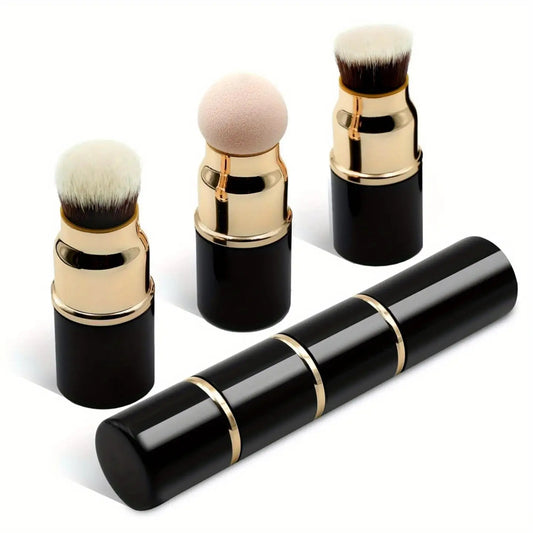 A Professional Three-In-One Makeup Brush Set