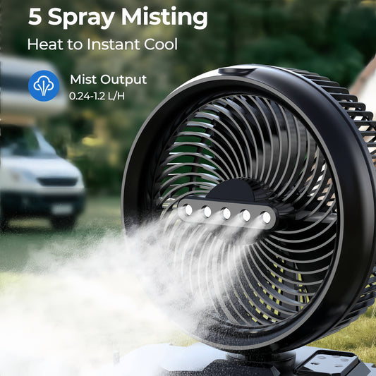 10 Inch Camping Misting Fan