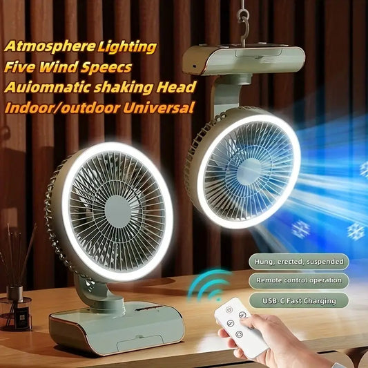 4000mAh 5-Speed Rechargeable Portable Fan