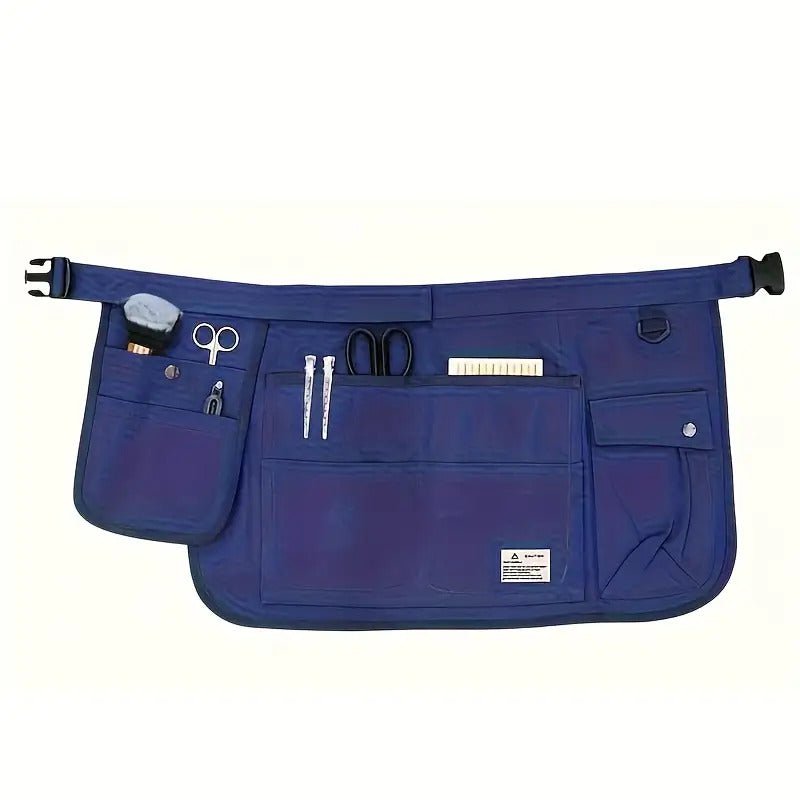 Versatile Half-Length Tool Apron for Barbers with Multiple Pockets