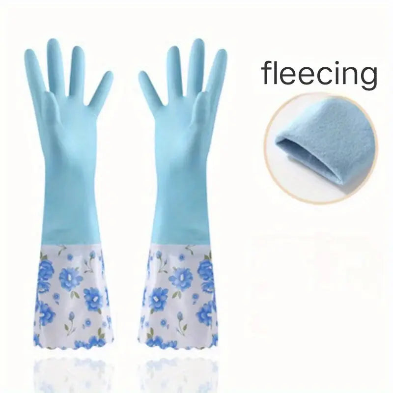 Women's Fleece-Lined Winter Cleaning Gloves
