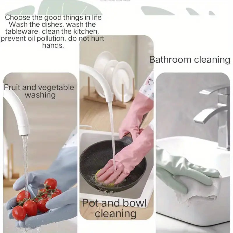 Women's Fleece-Lined Winter Cleaning Gloves