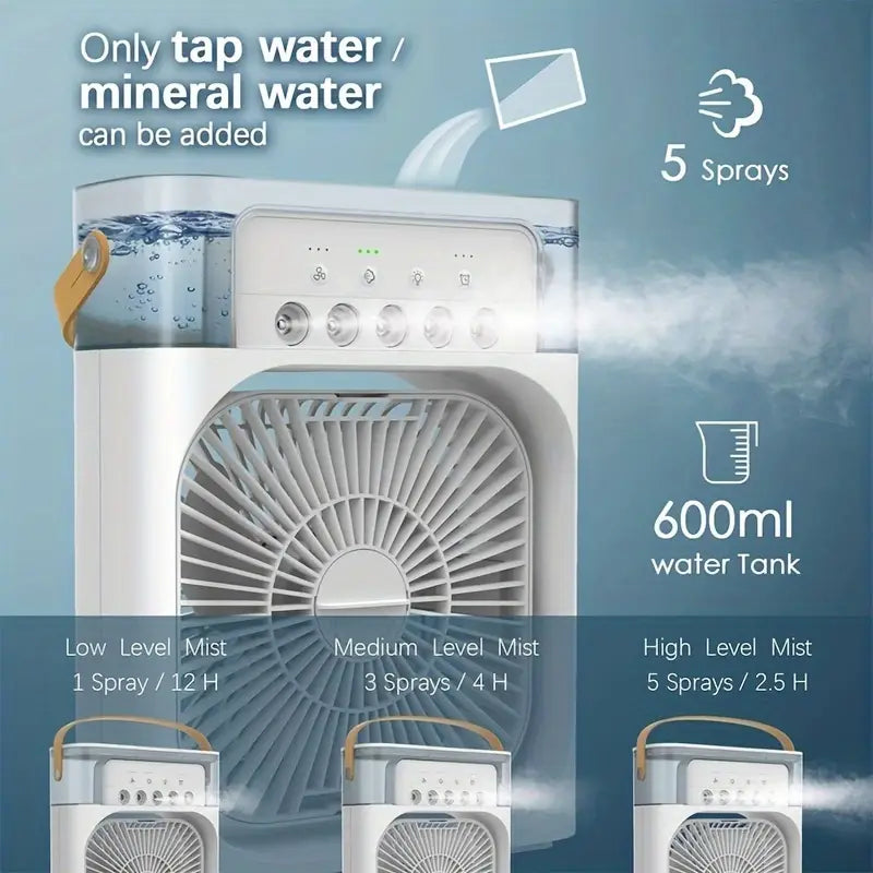 New 5-hole humidifying spray fan cooler