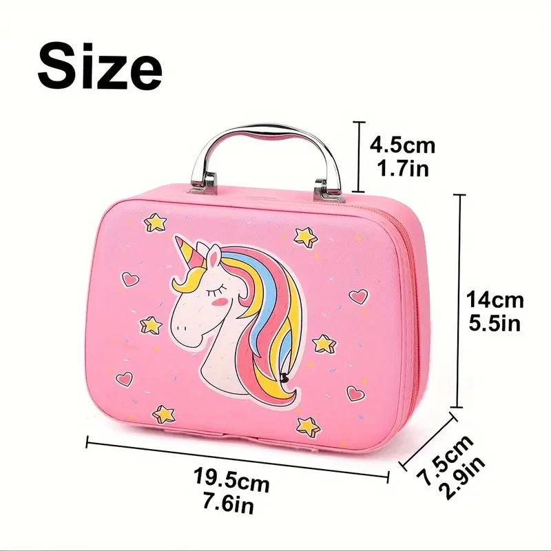 Princess Unicorn Makeup Kit for Girls - Deluxe Suitcase with Real Cosmetics