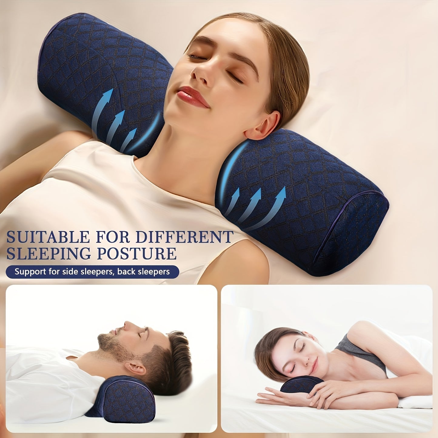 2pcs Cervical Neck Pillow for Sleeping