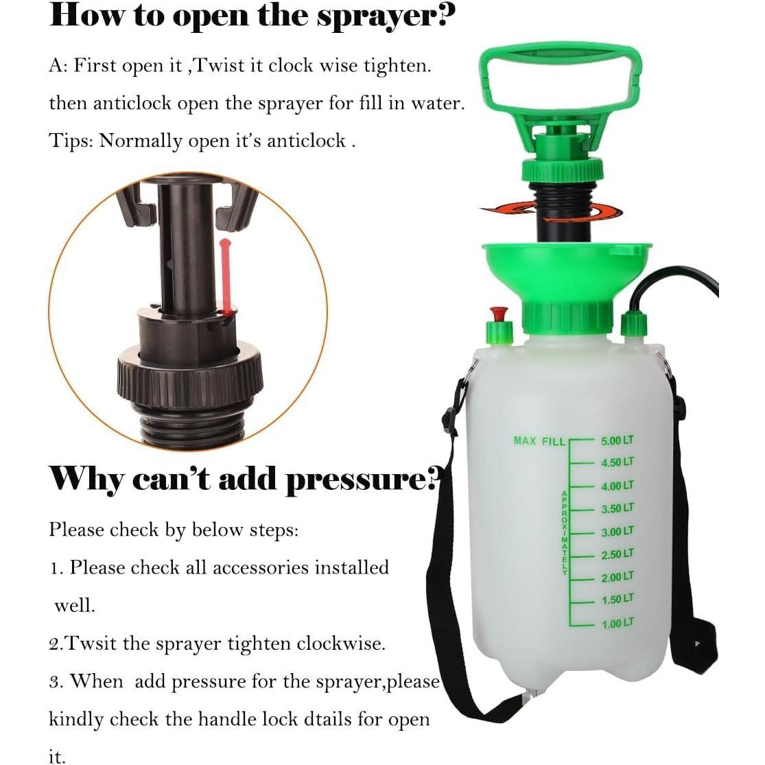 1.3Gal/5L Garden Sprayer