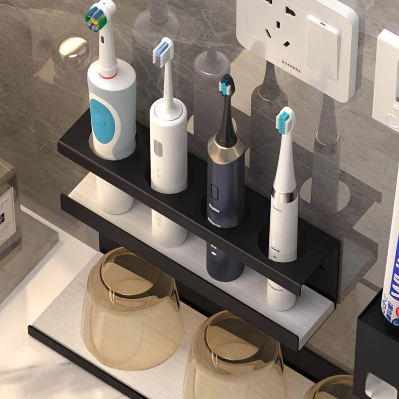 [No Drilling] Wall-Mounted Toothbrush Holder