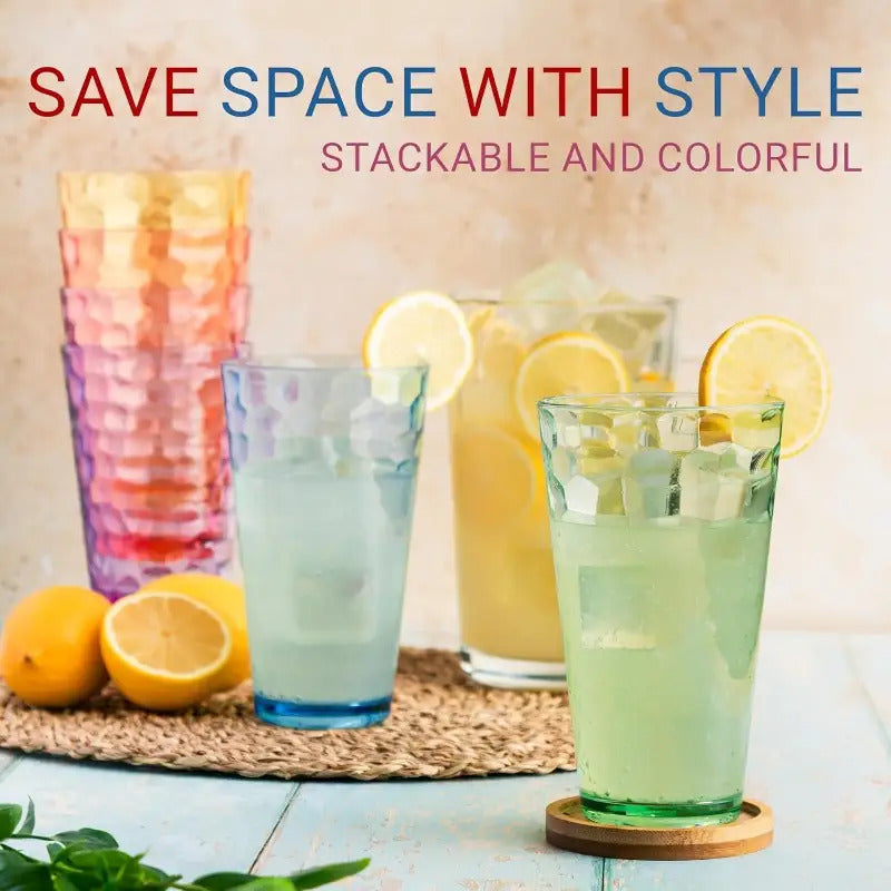 Hammered Plastic Drinking Tumbler