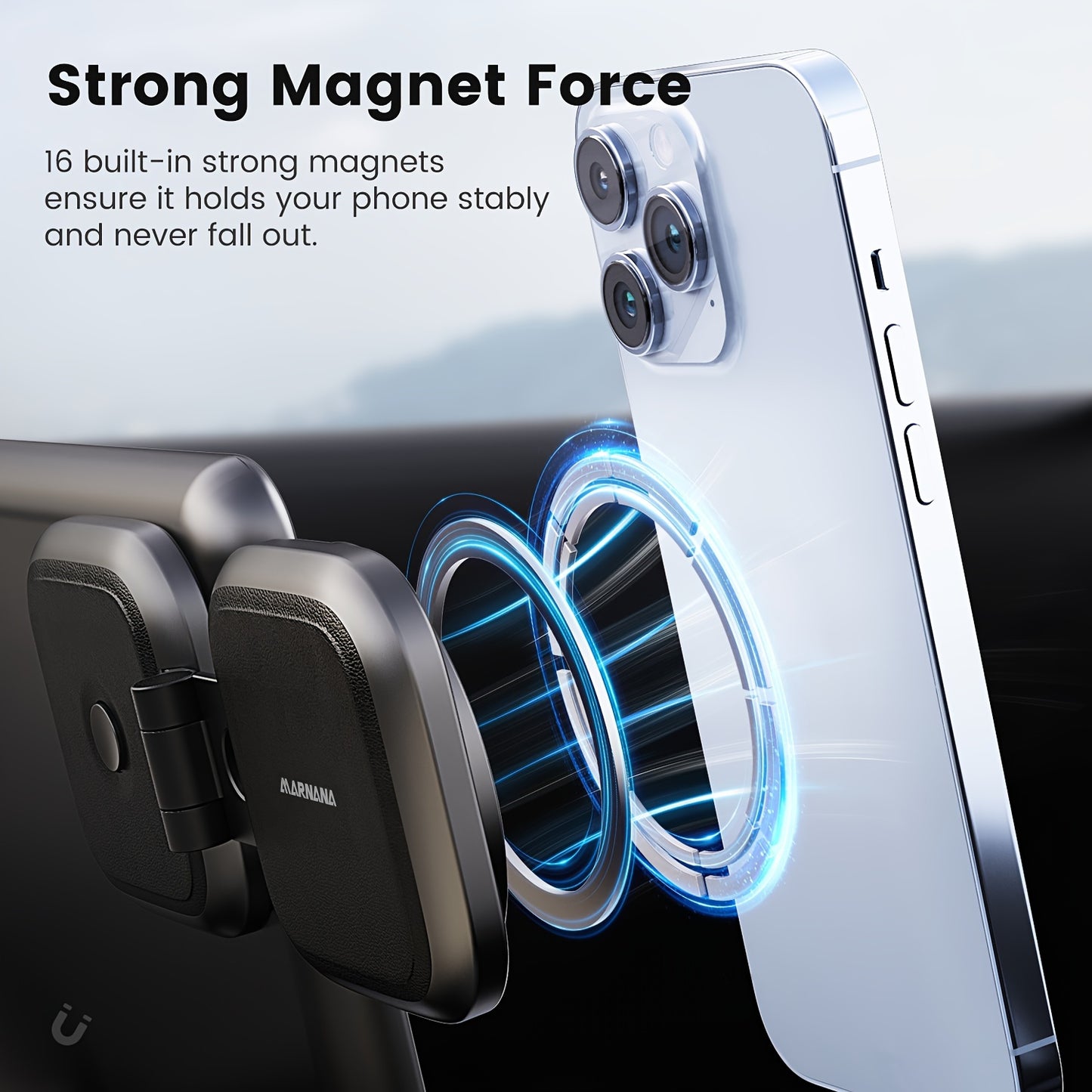 Foldable Magnetic Car Phone Holder
